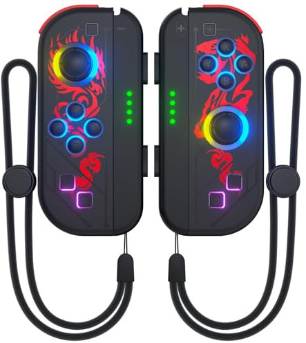 Gamrombo Switch Wireless Controller für Switch/Lite/OLED, Wireless Controller Replacement Controller with RGB LED/Double Vibration/Wake-up