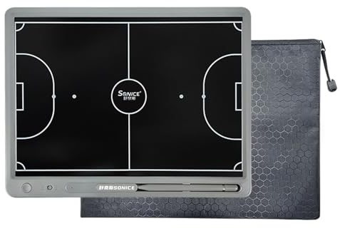 LCD-Taktiktafel für Futsal, 15 zoll Professional elektronische Platine Taktikmappe, Taktische elektronische Tafel Football Coach Board mit Stift für Fußballtrainer für Taktiken und Spielanpassungen