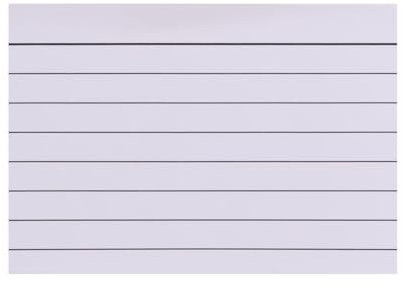 Idena 11186 - Karteikarten DIN A7, 100 Stück liniert, Lernkarten aus 180 g/m² FSC-Mix Papier in Weiß, für Schule und Büro