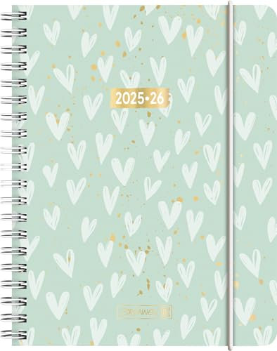 BRUNNEN Schülerkalender 2025/2026 „Hearts“ | A6, Kunststoff
