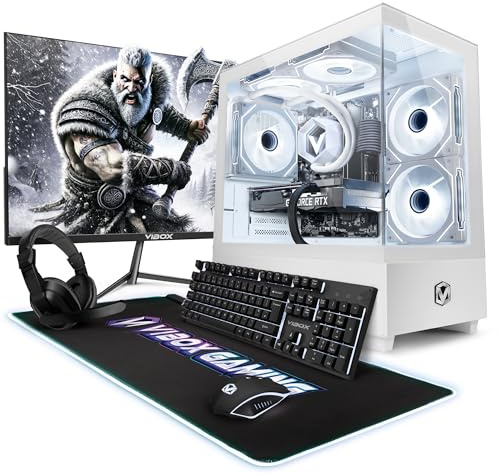 Vibox IV-447 Gaming PC Bundle • AMD Ryzen 7 5700X 8-Core • Radeon RX 9070 16GB • 16GB RAM • 1TB SSD • Windows 11 • 23 Monitor • WiFi