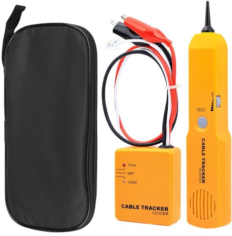 CLIUNT Trazador De Cables, Rastreador de Cables para Distinción de Líneas Telefónicas y Cables LAN, Probador De Cable, para Cables y Cables de Búsqueda y Localización