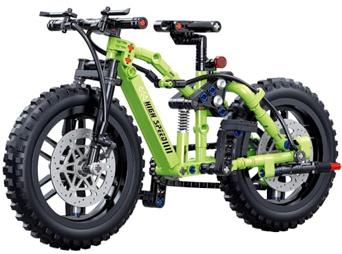 Unativer Technik Fahrrad Bausteine Set, 244 Teile High Speed Bike Modell Bausatz, Home Office Display Dekoration, Superbike Spielzeug Geschenk für Kinder und Erwachsene (C)