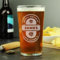 Custom Straight Pint Beer Label Glass with Personalised Message - Great Birthday, Christmas, Fathers Day Gift