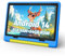 Hakaug 10.1 Inch Kids Tablet Android 14, 8GB RAM + 64GB Storage (1TB Expandable), 1280x800 HD Screen, 5000mAh Battery, 5MP+8MP Dual Camera, Parental Controls, Shockproof Case(Blue)