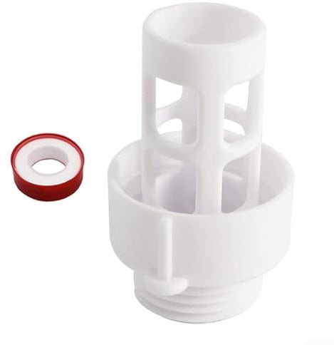 Swimming Pool Drain Adapter for Intex Pools, Garden Hose Connector for 10'-24' Round Metal Frame and 6'-18' Pools, Plastic with Anti-Leak Tape