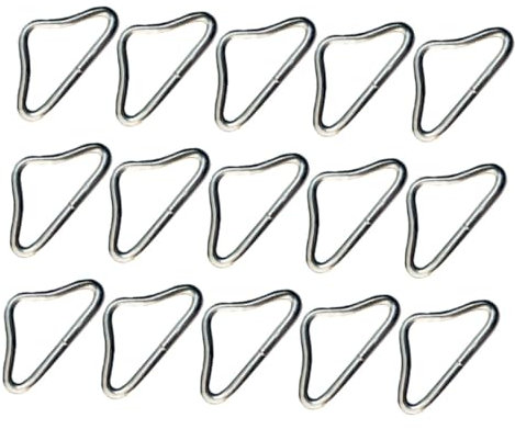 SUPVOX 15Pcs Outdoor Trampoline Set Metal Triangle Buckles for Easy Replacement and Enhanced Stability for Trampoline Mat Repairs and Maintenance