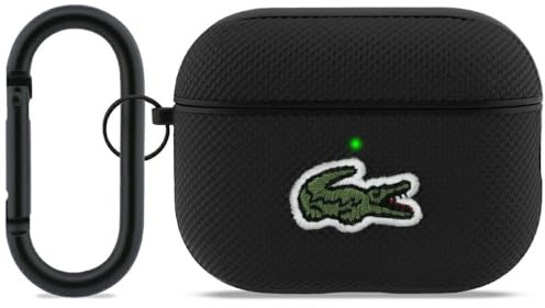 CG Mobile Lacoste Petit Pique Krokodil-Logo-Hülle für AirPods Pro 3 (Schwarz)