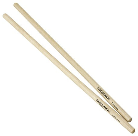 MUSIC STORE Timbales Sticks, Buche, 405mm Länge, 11.5mm Durchmesser, Dynamisches Spielgefühl, Exzellente Klangqualität