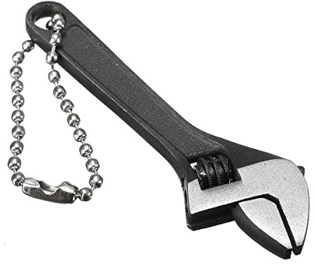 66mm 2.6inch Mini Metal Adjustable Wrench Spanner Hand Tool 0-10mm Jaw Wrench Black