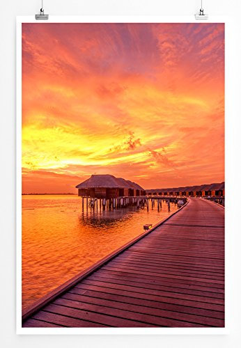 Eau Zone Home Bild - Landschaft Natur – Traumhafte Malediven- Poster Fotodruck in höchster Qualität