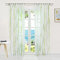 ESLIR Gardinen mit Kräuselband Vorhänge Gardinenschals Transparent Schlaufenschal Wellen Muster Voile Grün BxH 140x245cm 1 Stück