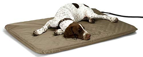 K&H Pet Products Lectro-Soft Orthopädisches beheiztes Hunde- oder Katzenbett für große Hunde oder mehrere Katzen, Sicherheitsliste, wasserdicht, weich und flexibel, waschbarer Bezug, Größe L 91,4 x