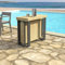 VE. CA.s.r.l. - Table d’Extérieur Console Extensible Uranus - Dimensions : de 40 cm à 200 cm - en Sapin Lamellé Hydrofuge - Mobilier de Jardin d’Extérieur - Couleur : Sapin Naturel