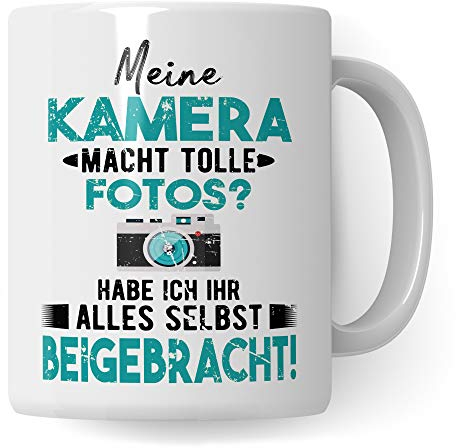 Pagma - Taza con impresión de cámara, idea de regalo para fotógrafos, taza de café, fotografía, objetivo fotográfico, regalos para fotógrafos, cámara de fotos, taza de café