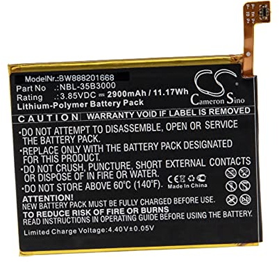 vhbw 1x Akku Ersatz für TP-Link/Neffos NBL-35B3000 für Handy Smartphone Telefon (2900 mAh, 3,85 V, Li-Polymer)