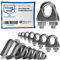 Lot de 4 serre-câbles inoxydables de 6 mm en acier inoxydable A4 - Convient pour fil de 6 mm de diamètre - Avec cosse assortie - En acier inoxydable V4A pour câble en acier, câble en acier galvanisé