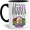Tasse mit Spruch - Collage Hundemama - Für alle Hundefreunde und Hundebesitzer - mit Wunschname und Foto Personalisieren - Keramiktasse - Innen & Henkel Schwarz, 300 ml