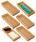 mDesign Aufbewahrungsbox für den Schreibtisch – vielseitige Schubladenbox aus Holz – stapelbarer Schubladen Organizer für Schreibwaren und Bürobedarf – 6er-Set – naturfarben