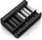 POWEROWL Rechargeable AA AAA Batteries with Battery Charger for AA AAA C D Battery, USB High-Speed Charging, Independent Slot - Qty 8