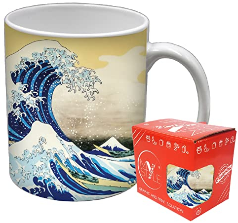 My Custom Style Tazza Standard Ceramica#Arte-Onda Kanagawa Katsushika Hokusai#325ml