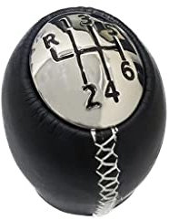 Pomo de palanca de cambios de cuero para Renault Laguna 2 6 velocidades, negro BBB