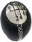 Pomo de palanca de cambios de cuero para Renault Laguna 2 6 velocidades, negro BBB