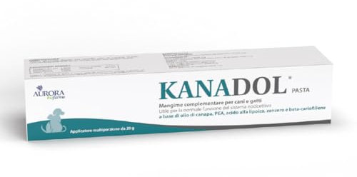Aurora Biofarma Kanadol Pasta 30 grammi - Mangime complementare utile per la normale funzione del sistema nocicettivo - Adatto a Cani e Gatti