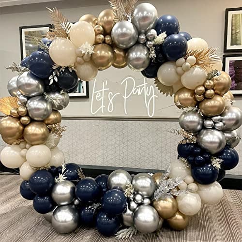 Luftballon Girlande Blau, 147 Stück Luftballons Geburtstag Blau Gold mit Silber Ballons, Ballon Girlande Blau für Geburtstags Babyparty Brautparty Hochzeits Geschlecht Offenbaren Ruhestands Feier Deko