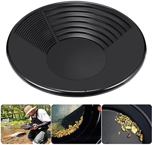 Padella in plastica dorata per lavaggio dell'oro, per vasca da bagno per pepite mineraria, padella dorata per lavaggio oro sabbia oro minerario, impianto di lavaggio manuale dell'oro scavato
