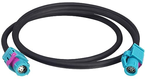 YILIANDUO 4 Pin HSD Z LVDS Adapter Wiring Harness - 4-Core Cable Fakra Z Female to Female Connector - 80CM for Audi BMW USB Vehicle Transmission Screens Car Audio