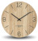Cander Berlin MNU 2740 D XXL Wanduhr Holz lautlos 40 cm modern Eichenfurnier Vintage ohne Ticken groß Wohnzimmer Küche analog