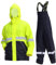 Navis Marine Heavy Duty Men's PRO Rain Suit Set - EN 343 Waterproof Jacket & Bib Trousers, 0.45mm PVC/PU for Outdoor Workwear JourneyMan WS-005(Fluorescent Yellow,XL)