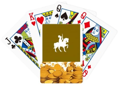 no/no Wilder Ritter im Ausland Art Deco Fashion Gold Poker Spielkarte Klassisches Spiel