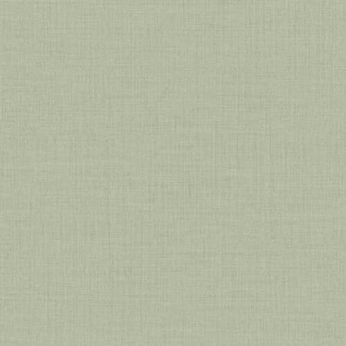 Grandeco Linen Textured Plain Wallpaper, Dark Sage Green