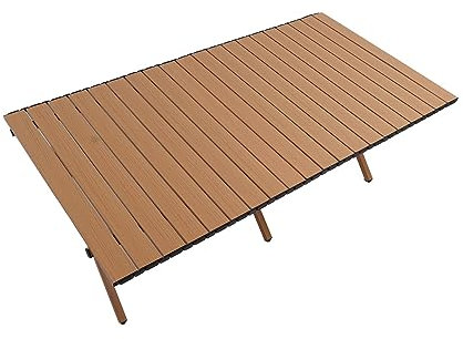 Haofy Klappbarer Campingtisch, Leichter Tragbarer Tisch mit Stabiler Dreibein-Struktur & Rutschfester Tischplatte, Rolltisch für Outdoor, Picknick, Garten, Arbeit, Reisen