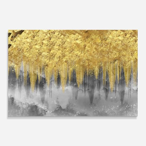 ARTHUB Cuadro de cristal, Golden Grey, 50x70 cm