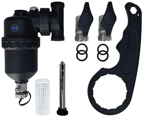 AQUA HEATING Desfangador Magnético Separador De Impurezas Magnético 3/4 DN20 Calefacción Con Imán Potente 9000 Gauss Para Sistemas De Calefacción Fácil De Instalar H30034