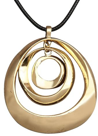 COOLLA Vintage Boho Stil Baum des Lebens Anhänger Halskette Verstellbare Lederschnur, 66, Edelstahl, Kein Edelstein