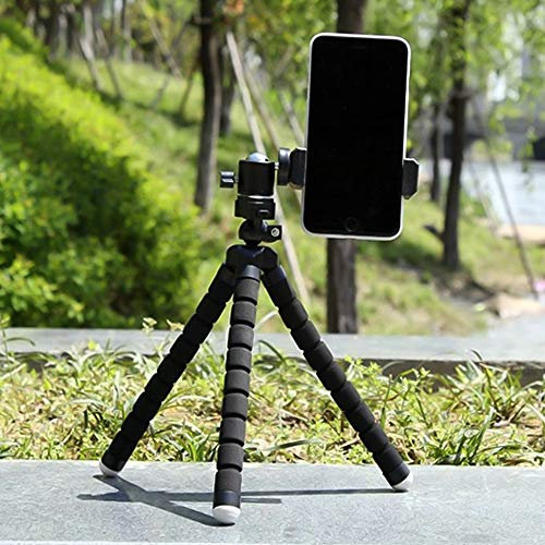 ciciglow Octopus Tripod Stand, Desktop Tripod, Adjustable Legs, 3 Colors Available, Lightweight & Compact, Phone Holder Included, with Phone Clip for Convenient Usage (Blue)