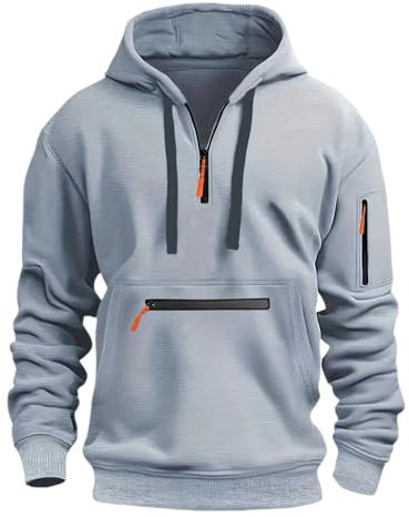Einfarbiges Herren-Sweatshirt Gemustertes Sweatshirt Bequemer Sport-Hoodie Thermo-Sweatshirt Für Herren Farbblock-Sweatshirt Geeignet Für Unterwegs