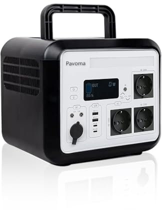 1500 W Centrale Elettrica Portatile, 1200Wh Generatore Solare, Batteria LiFePO4 Power Station Portatile, 3000W Picco Uscita CA, 0-100% in 3 Ora, UPS, Generatore di Corrente per Campeggio
