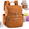MYBAGZING Stricktasche Rucksack, großer Häkelrucksack – Häkeltasche Organizer, Garnaufbewahrung Organizer – Garnhalter mit 10 Taschen für Häkelzubehör, Strick- und Häkelbedarf, Häkelgeschenk