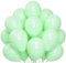 MOFOVS | 50 Palloncini Verdi Pastello 30 Cm Opachi 2a Generazione Lattice Naturale Biodegradabili Ecologici Gonfiabili Aria Elio Acqua Baby Shower Battesimo Compleanno Feste di Laurea Arco Macaron