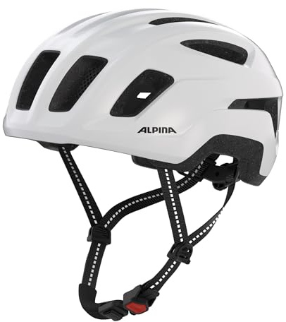 ALPINA Paranus Urban - Fahrradhelm mit LED-Rücklicht, Leichter Hi-EPS-Innenschale, großer Belüftung, individuell einstellbar und integriertes Insektennetz