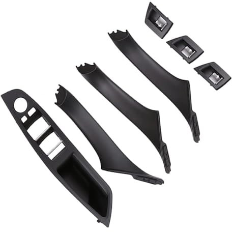 Unifizz Car Door Handle Cover Left Hand Drive for BMW 5 Series F10 2011-2016 Interior Door Handles Replace Trim Cover 520i 528i 530i 535d 535i 550i (Black)
