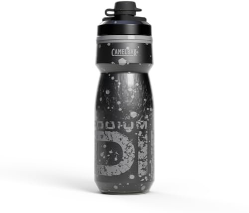 CAMELBAK Podium Dirt Series Chill isolierte Trinkflasche mit Schmutzkappe | 620 ML| BPA-frei, leicht zu drücken, passt in alle Standard-Flaschenhalter | Asphalt