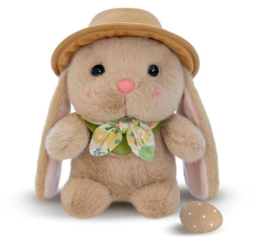 dellyy Kuscheltier Hase, Plüschhasen Ostern, Plüschtier Hase, Plüsch Spielzeug, Osterhase Plüschtier, zum Kuscheln und Spielen, Plüsch Hase, Stofftier Hase für Jungen, Mädchen