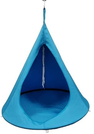 Generic Portable Hanging Chair Hammock, Butterfly Swing Chair, Anti-Mosquitoes & Waterproof, 100KG Capacity, Blue