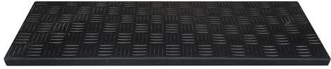 Vivol Treppenstufen matten aus Gummi 25 x 75 cm Rechteckig - Antirutschstreifen Tränenblech Motiv - Schwarz - Anti Rutsch Matte vor der treppe - 5 Stück